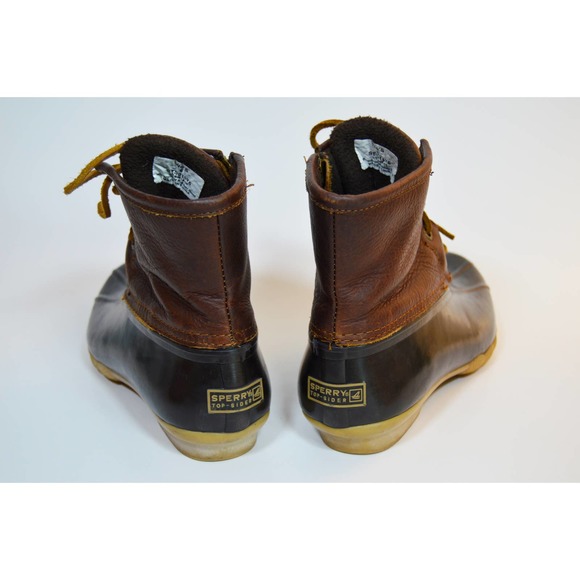Sperry Topsider leather duck boots rain boots size 6 - Picture 3 of 6